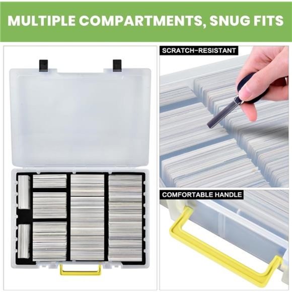 Large Trading Card Storage Box Case Holder, C.A.H MTG Deck Organizer - Picture 5 of 7